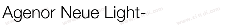 Agenor Neue Light字体转换